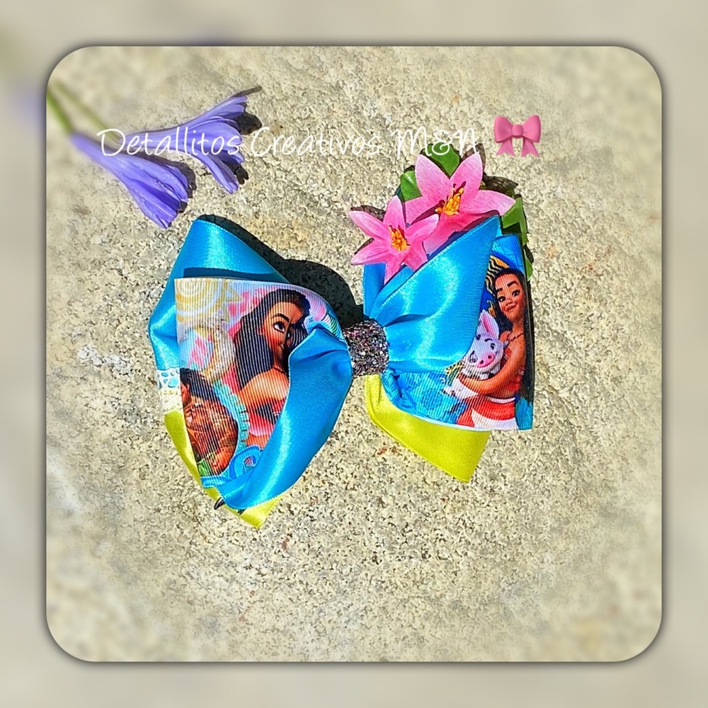 Moana Inspired Hair Bow